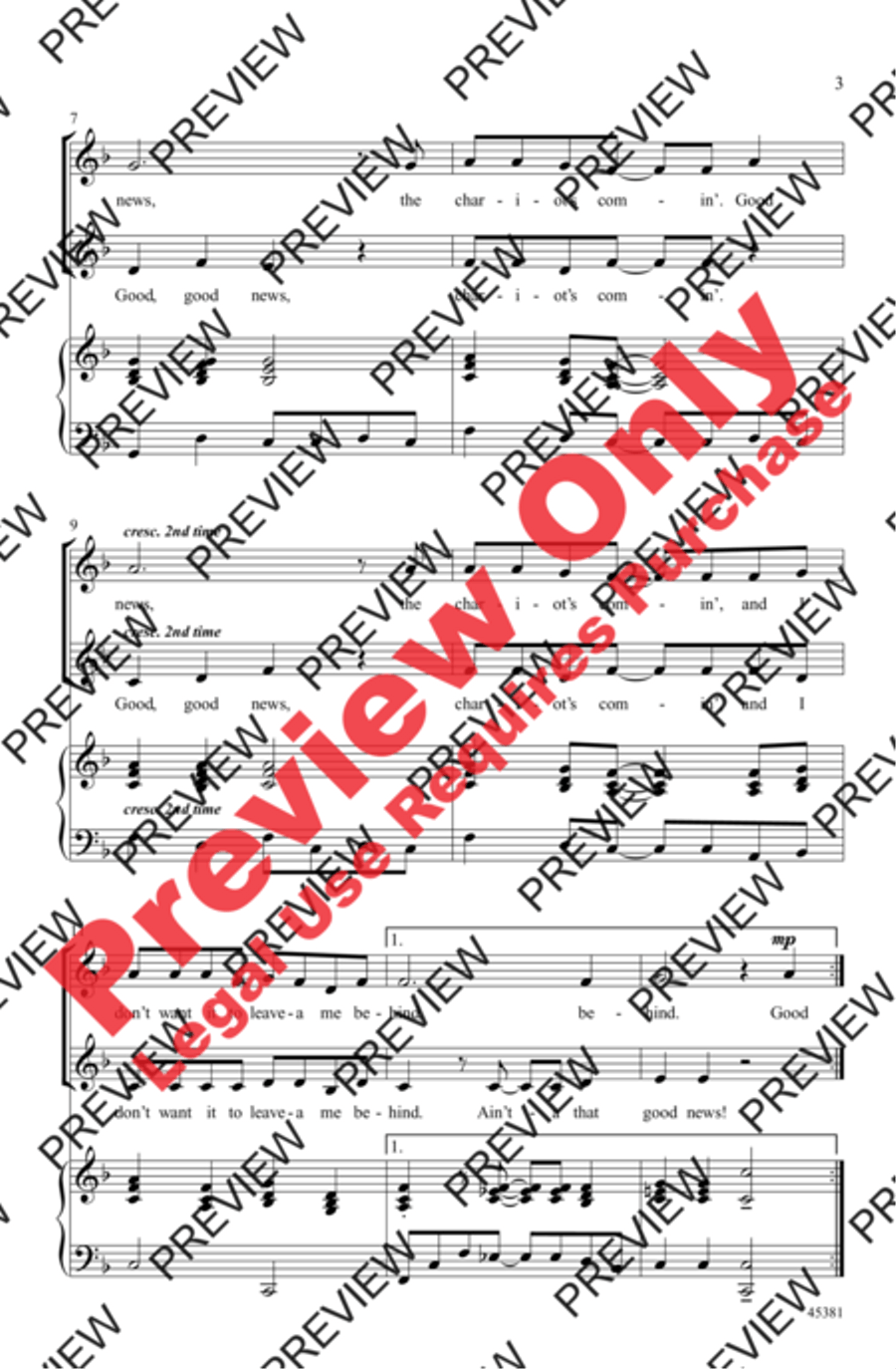 Ain't-a That Good, Good News! 2-Part scores gallery preview page 3