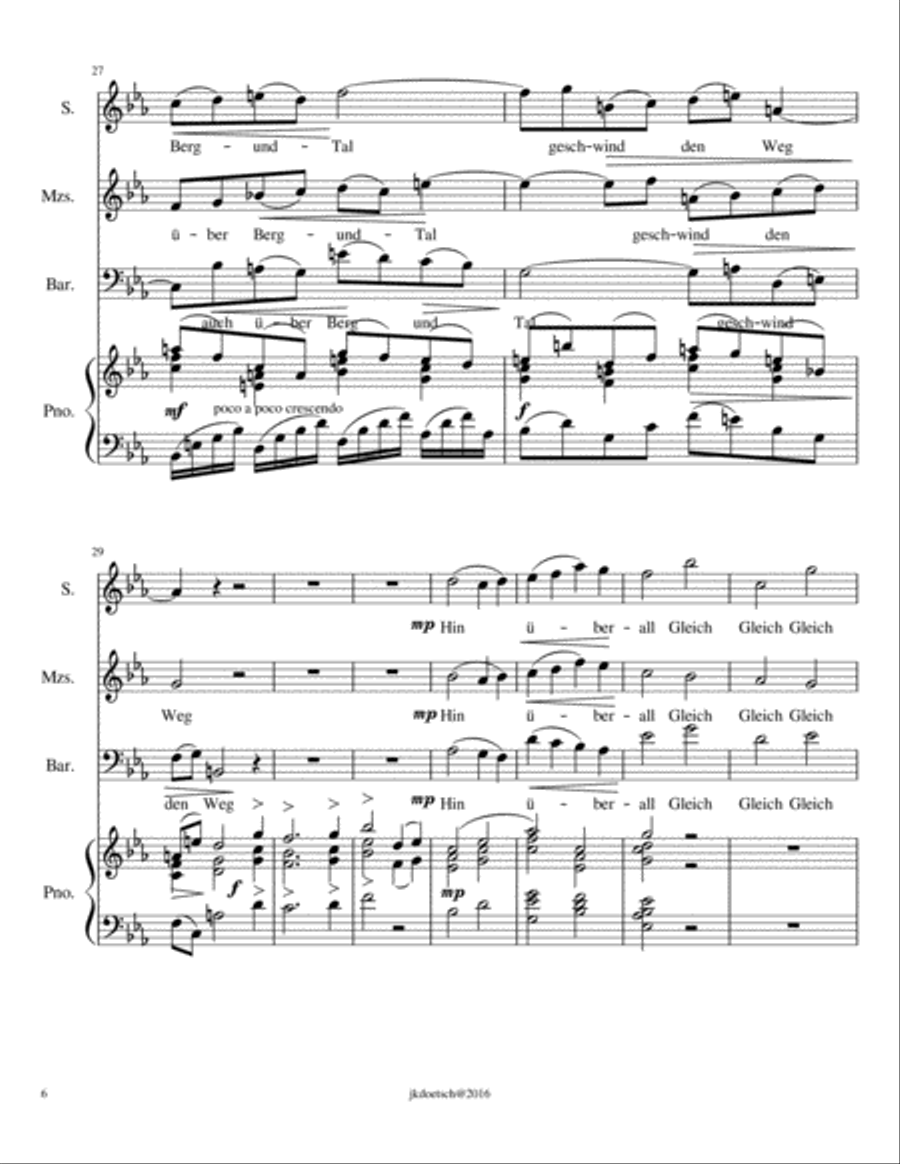 SIN WIR AUCH FERN VON DIR 3-Part scores gallery preview page 6