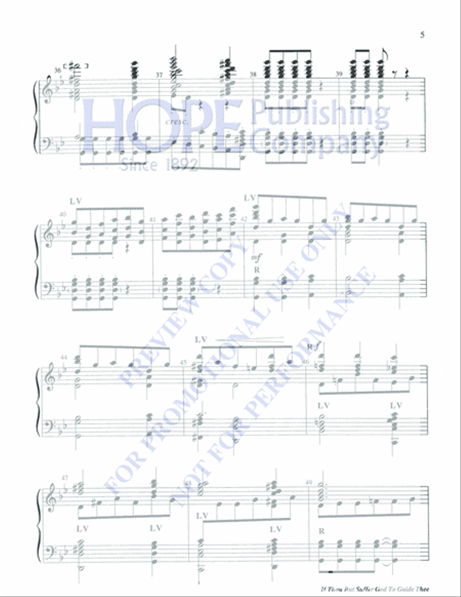 If Thou but Suffer God to Guide Thee 5-Octaves scores gallery preview page 5