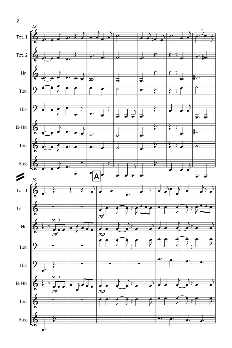 O Holy Night for Brass Quintet Brass Quintet scores gallery preview page 2
