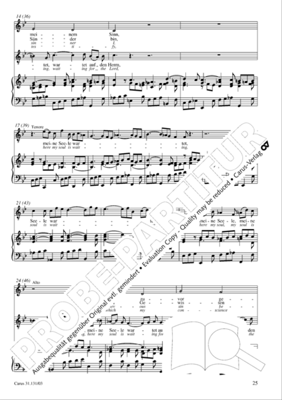 Form the deep, Lord, cried I, Lord, to Thee (Aus der Tiefe rufe ich, Herr, zu dir) 4-Part scores gallery preview page 26