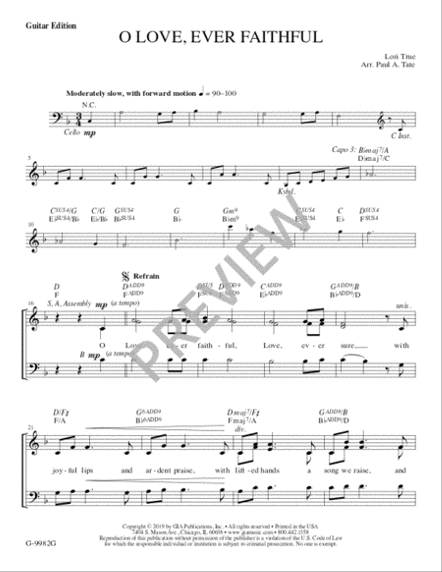 O Love, Ever Faithful - Guitar edition Guitar scores gallery preview page 2