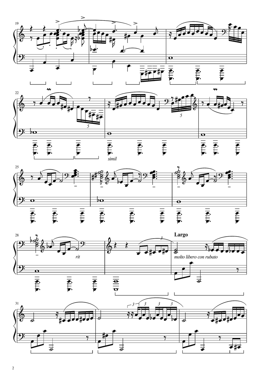Otoño porteño - Astor Piazzolla (Piano arrangement) Piano scores gallery preview page 2