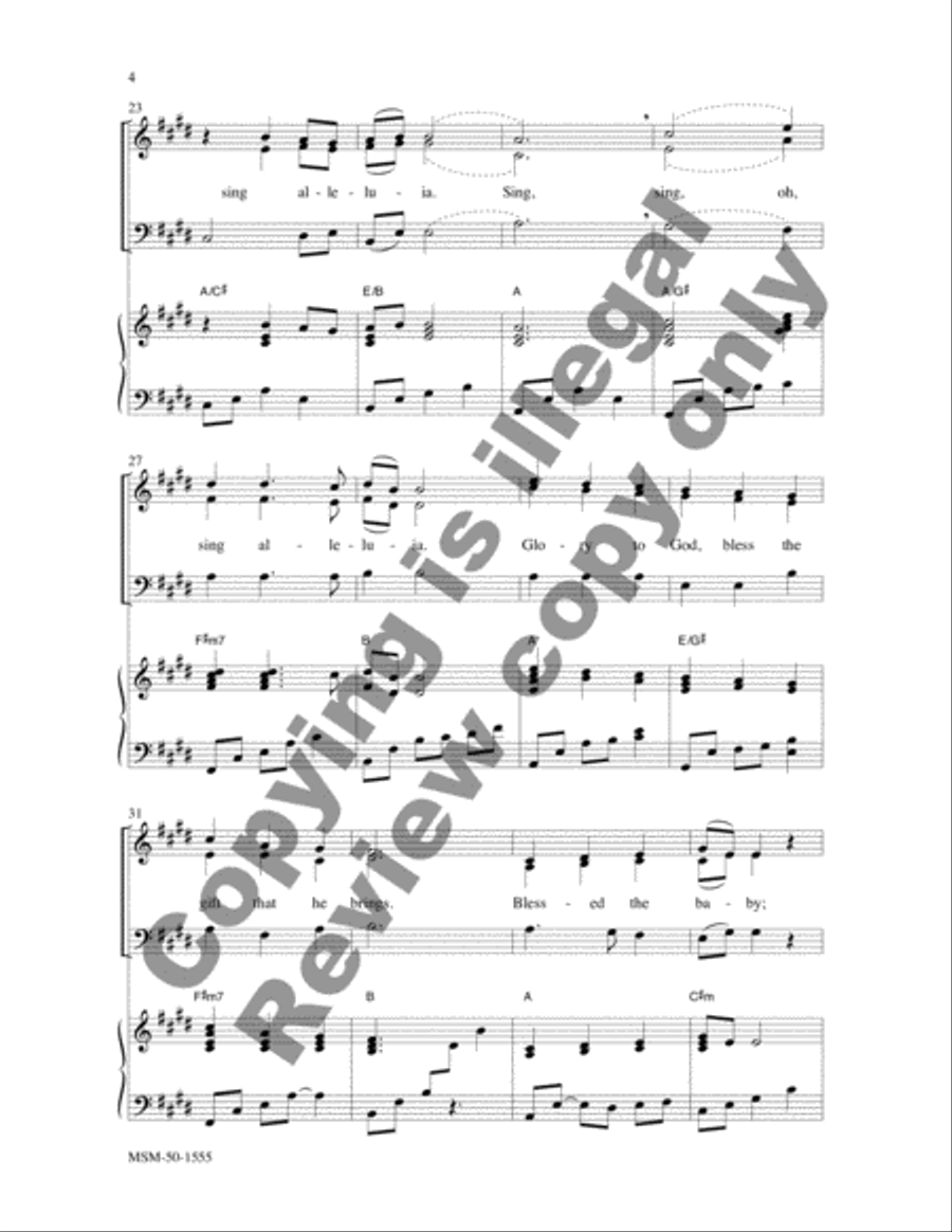 Christmas Lullaby (The Gift) 3-Part scores gallery preview page 4