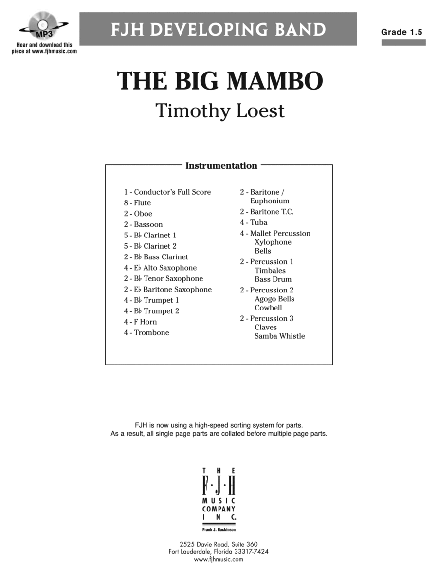 The Big Mambo: Score