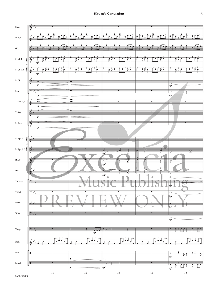 Haven's Conviction Concert Band scores gallery preview page 6