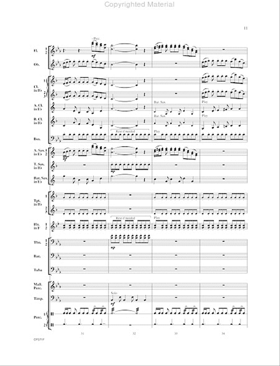 Rondo Festivo Concert Band scores gallery preview page 12
