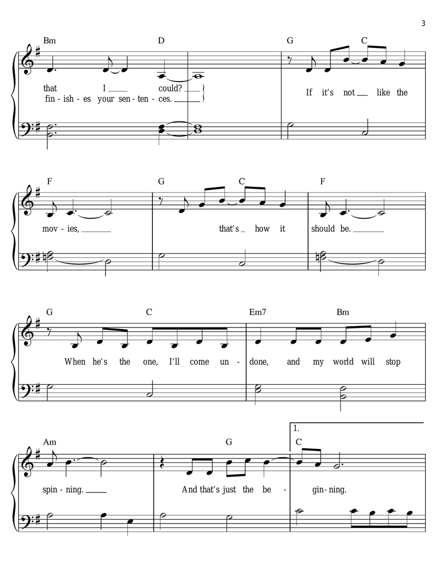 Not Like The Movies Not Like The Movies Easy Piano scores gallery preview page 3