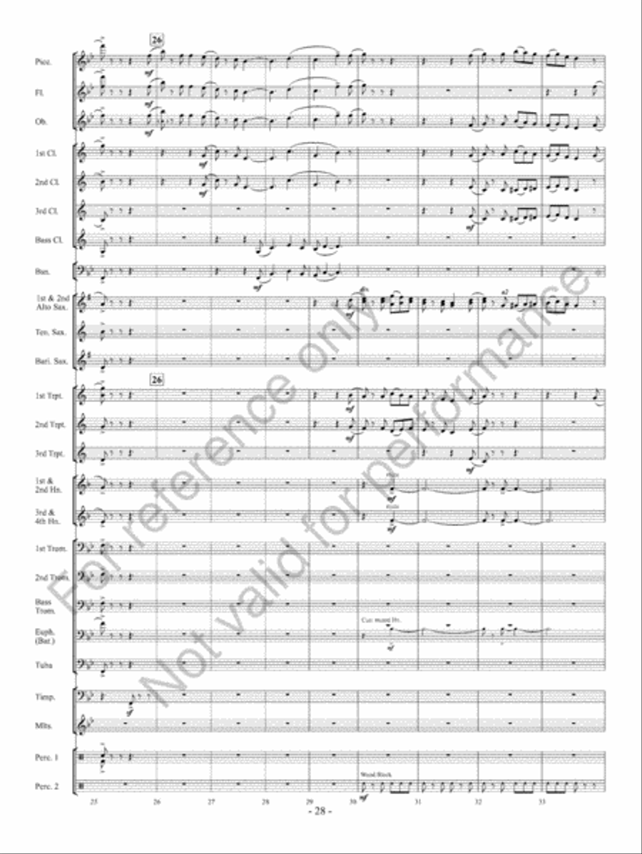 Yorkshire Folk Song Suite Concert Band scores gallery preview page 29