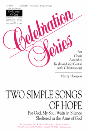 Book cover for Two Simple Songs of Hope - Instrument edition