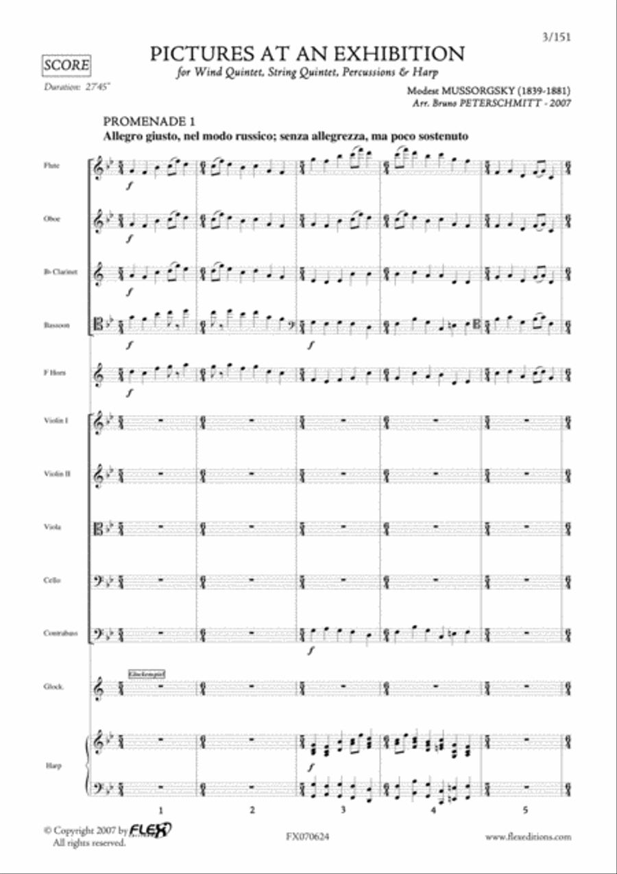 Pictures at an Exhibition Orchestra scores gallery preview page 3