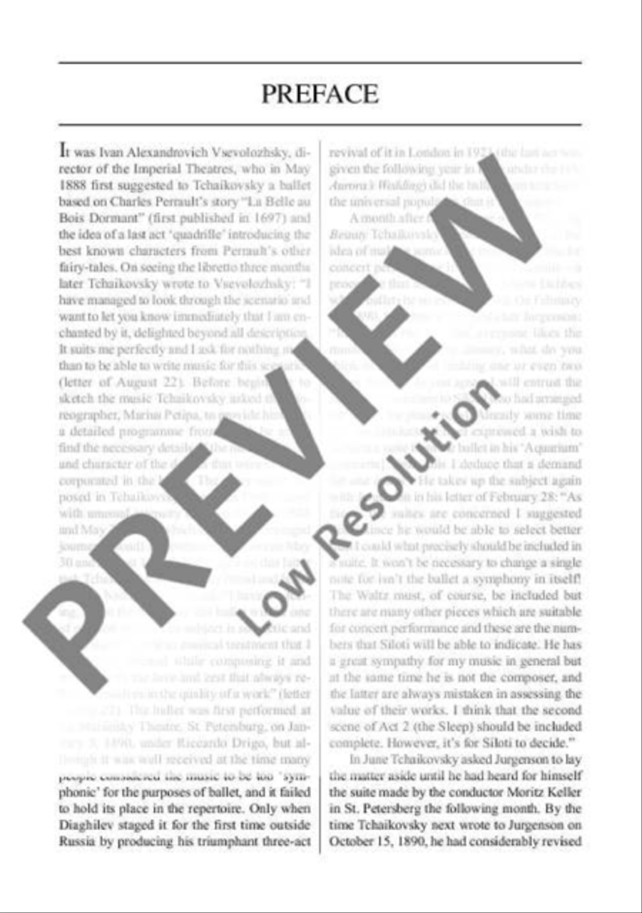 The Sleeping Beauty The Sleeping Beauty Orchestra scores gallery preview page 4