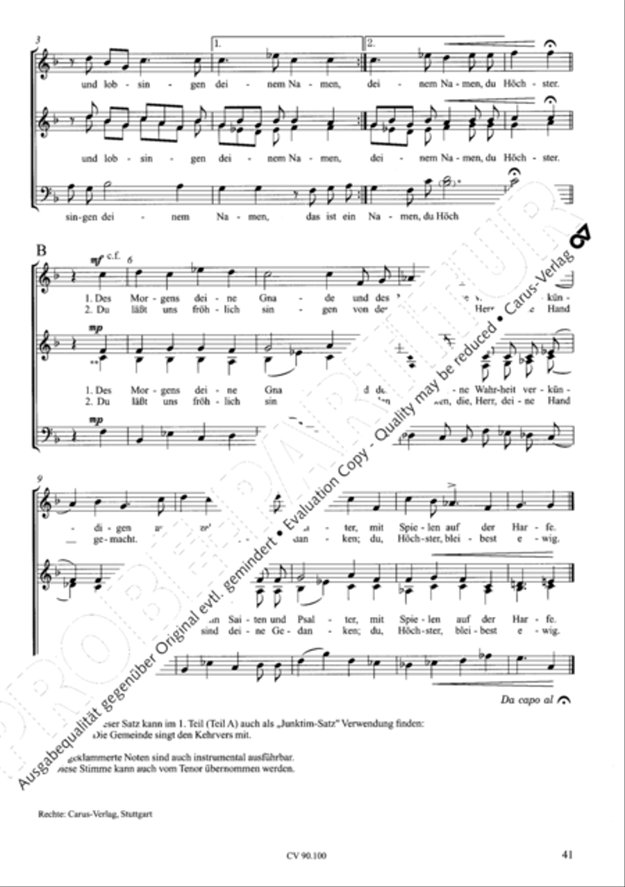 Chorsatze zum Evangelischen Gesangbuch Choir scores gallery preview page 46
