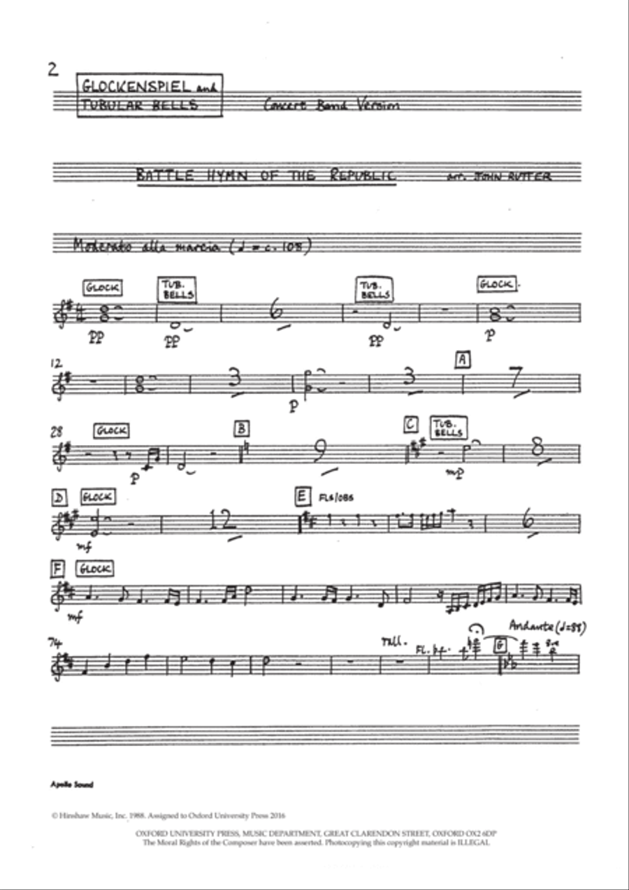 Battle Hymn of the Republic Percussion scores gallery preview page 4