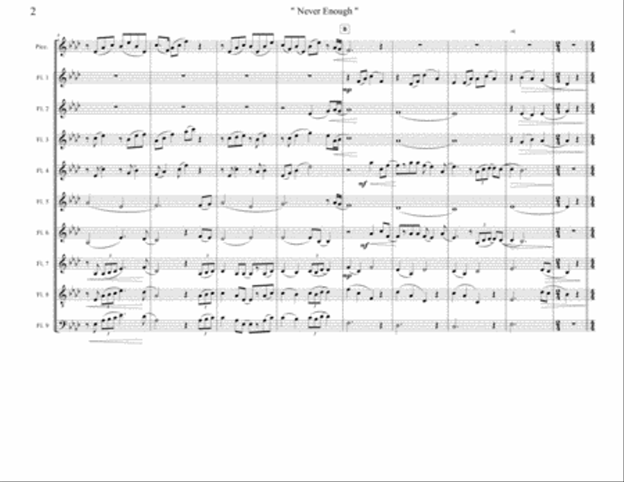 Never Enough Flute Choir scores gallery preview page 6