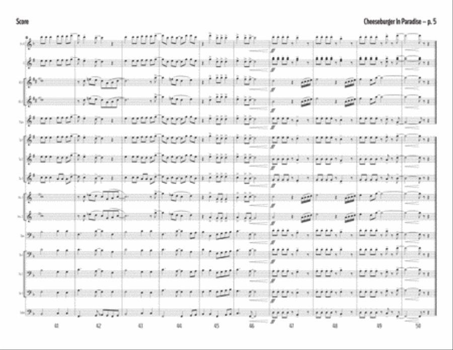 Cheeseburger In Paradise Cheeseburger In Paradise Marching Band scores gallery preview page 5