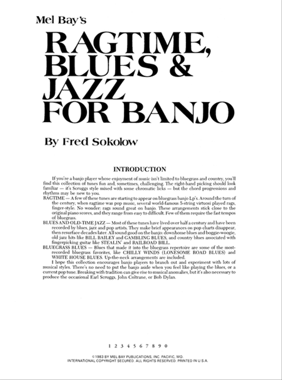 Ragtime, Blues & Jazz for Banjo Banjo scores gallery preview page 2