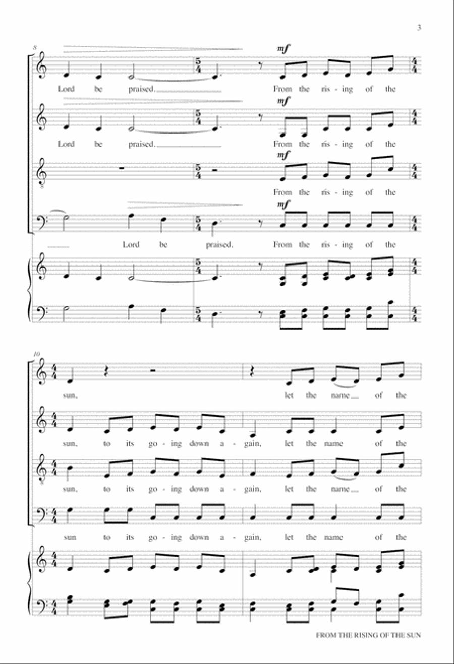 From the Rising of the Sun 4-Part scores gallery preview page 3