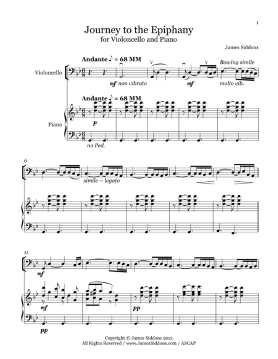 Two Violoncello Pieces for Advent and Epiphany Small Ensemble scores gallery preview page 5