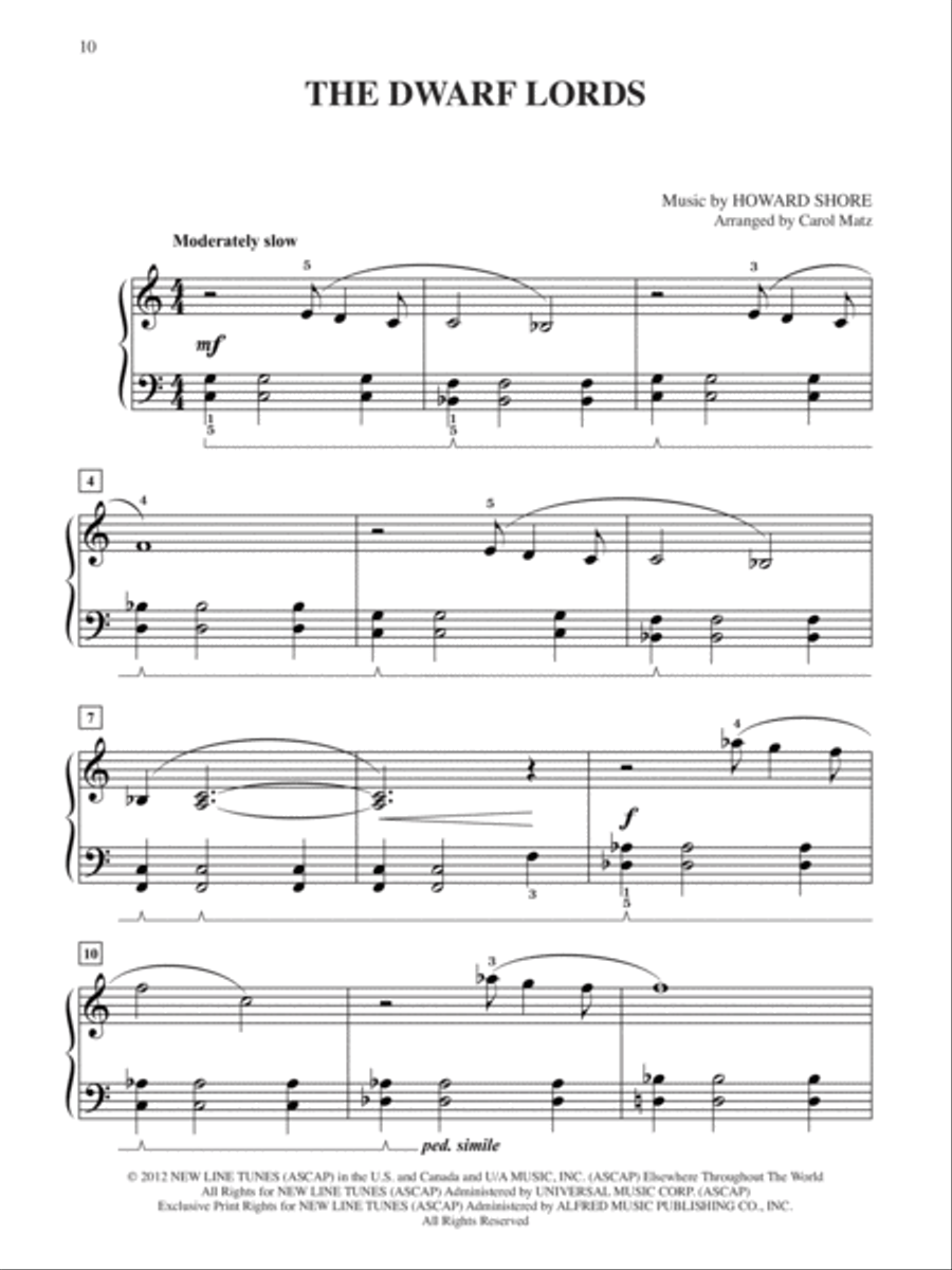 The Hobbit -- An Unexpected Journey Easy Piano scores gallery preview page 4