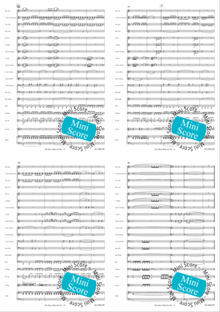 The Show must go On Fanfare Band scores gallery preview page 6