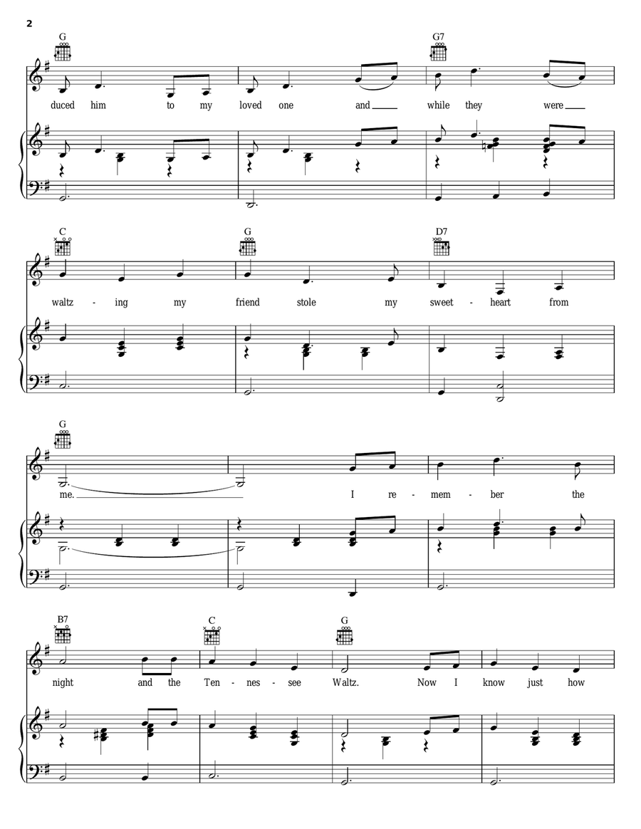 Tennessee Waltz Acoustic Guitar scores gallery preview page 2