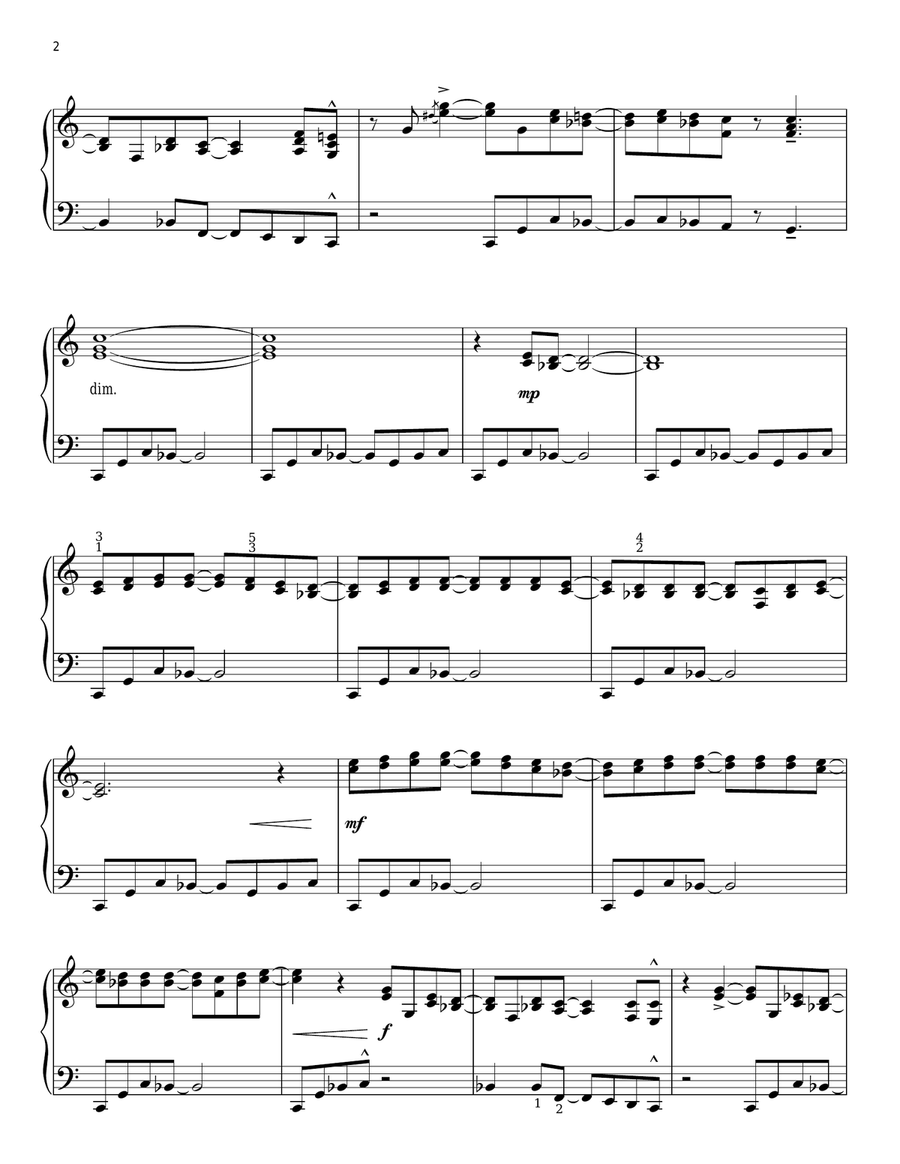 With A Little Help From My Friends (arr. Phillip Keveren) Piano Solo scores gallery preview page 2