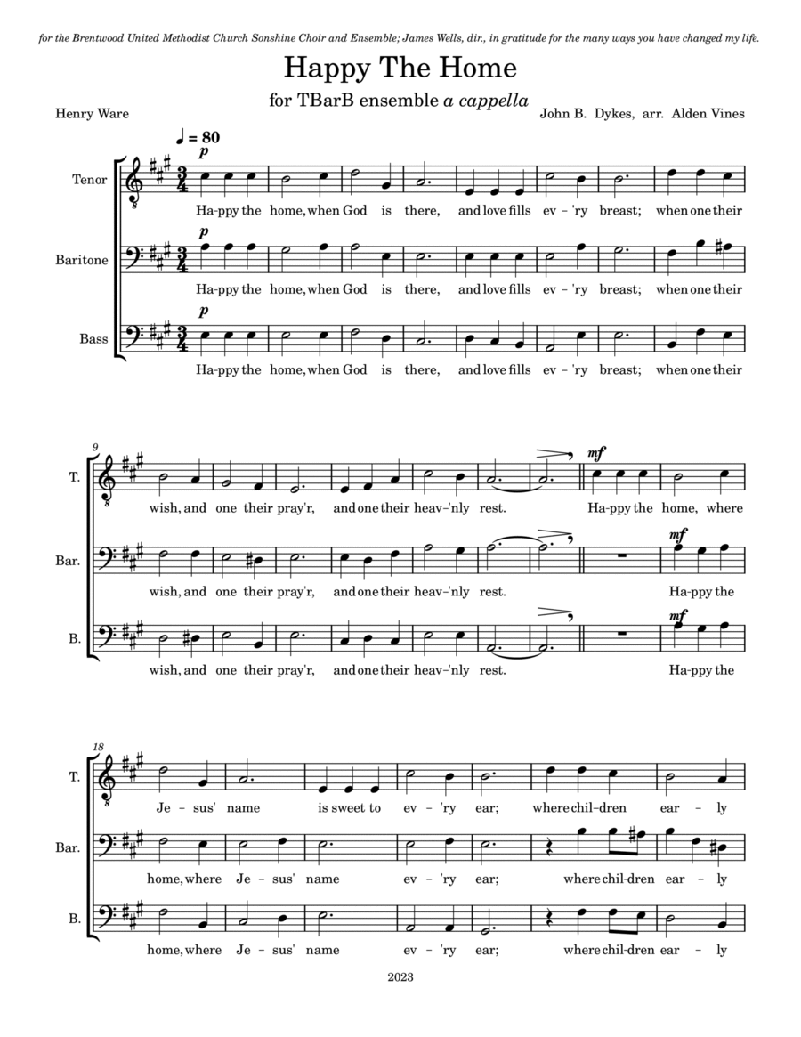 Happy The Home 3-Part scores gallery preview page 1