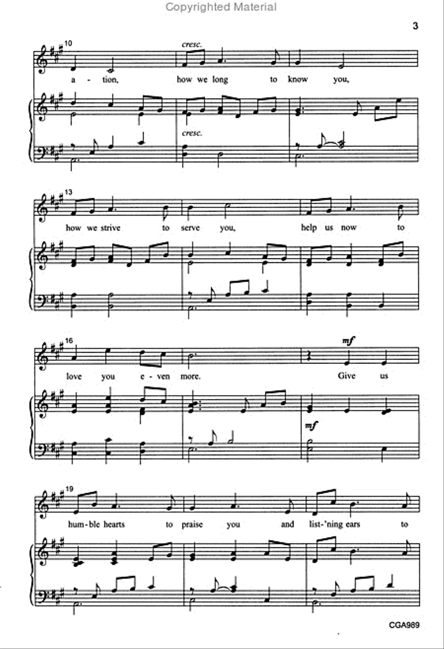 A Prayer for Humility (Unison) Unison Choir scores gallery preview page 3