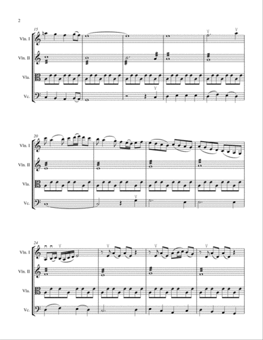 O Come, O Come Emanuel O Come, O Come Emanuel String Quartet scores gallery preview page 2