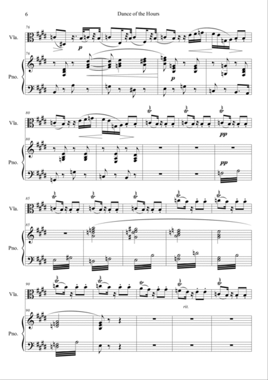 Dance of the Hours Dance of the Hours Viola scores gallery preview page 6