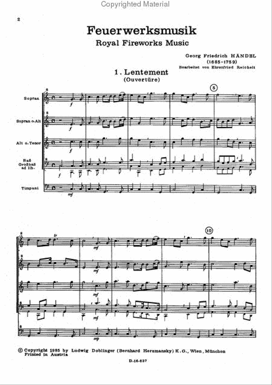 Feuerwerksmusik Feuerwerksmusik Score and Part scores gallery preview page 2