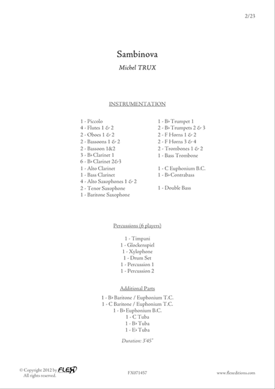 Sambinova Concert Band scores gallery preview page 2