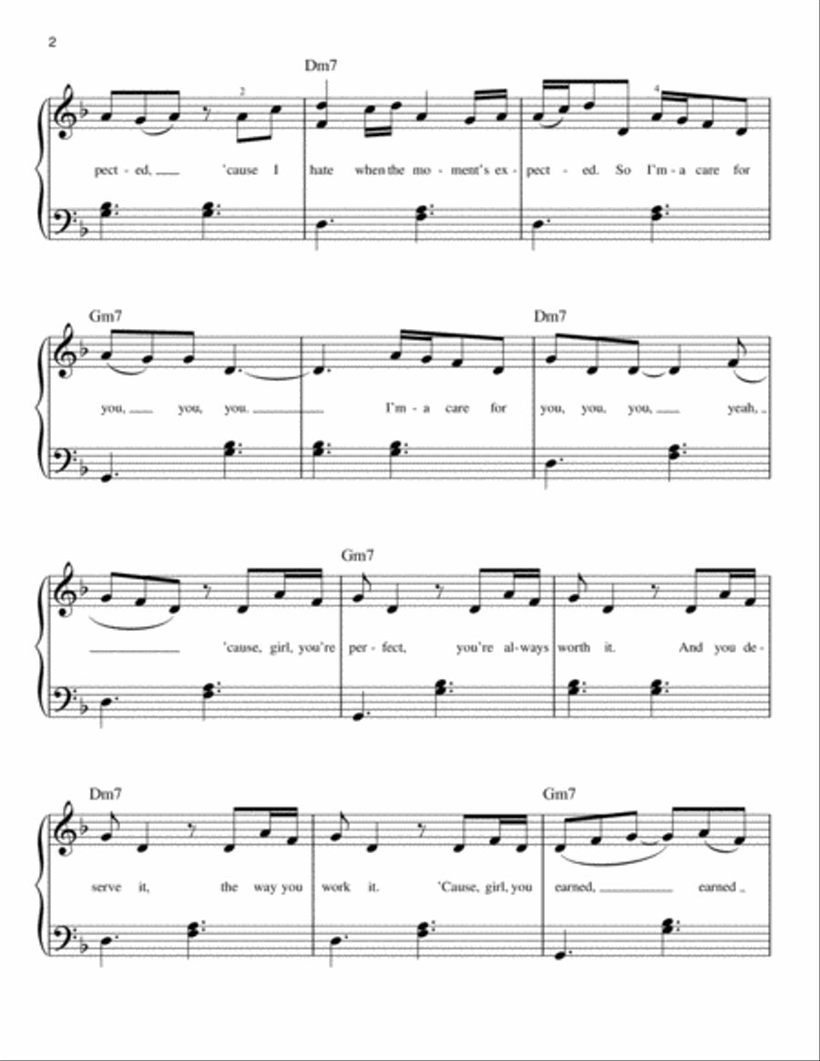 Earned It (Fifty Shades Of Grey) Easy Piano scores gallery preview page 2