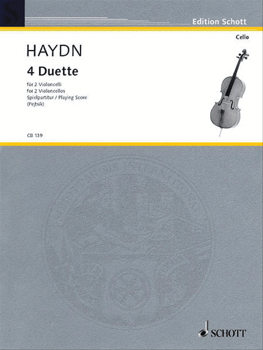 Book cover for 4 Duets for 2 Cellos