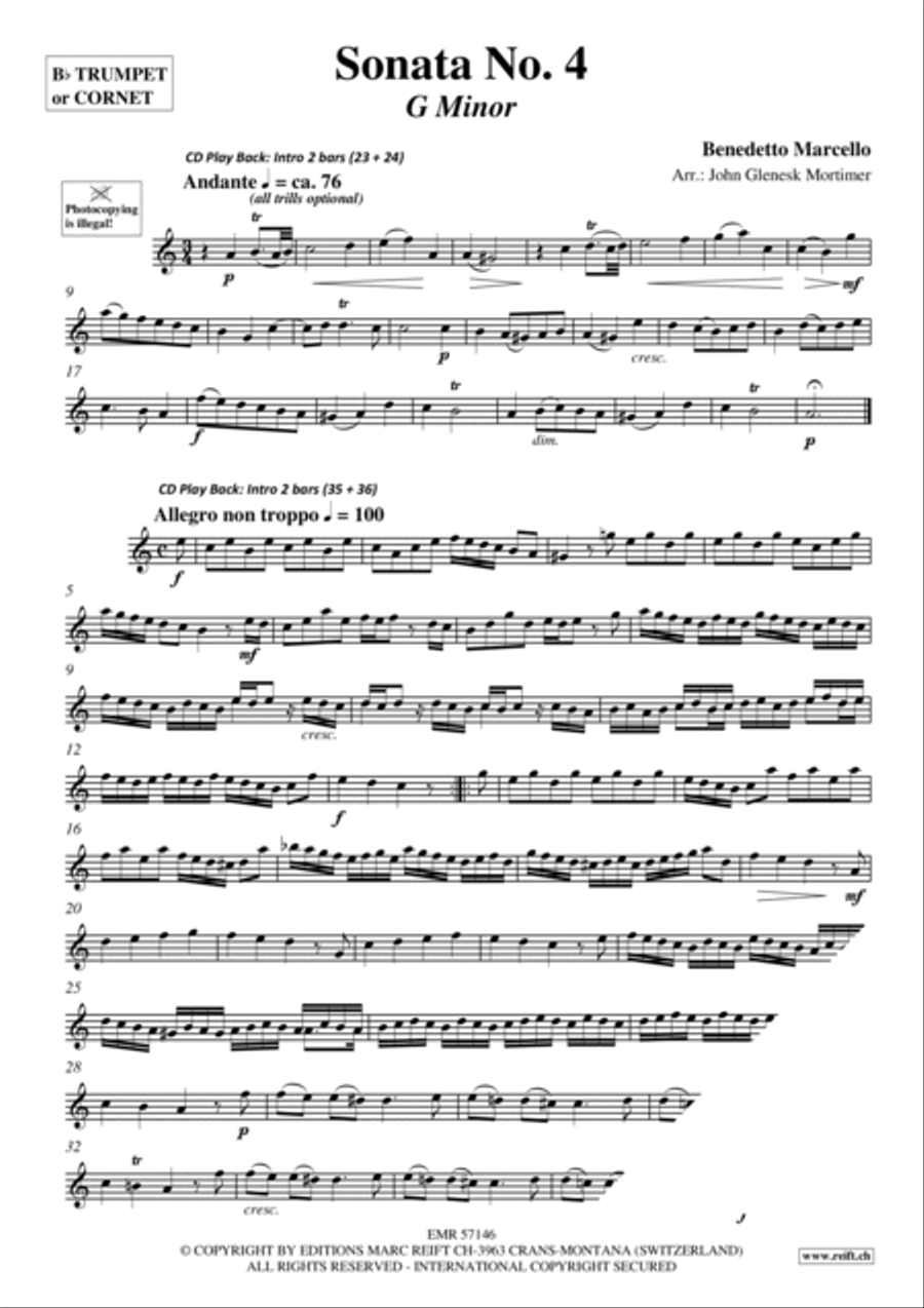 Sonata No. 4 Cornet scores gallery preview page 3