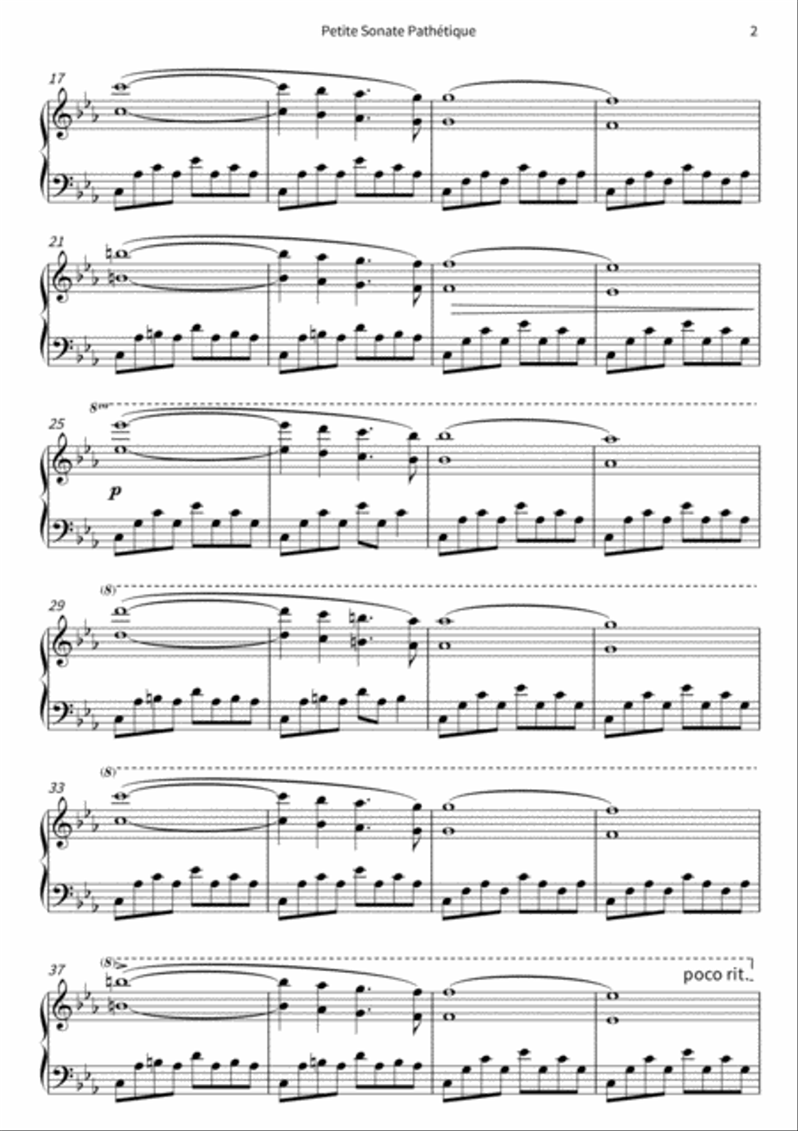 Petite Sonate Pathétique Petite Sonate Pathétique Piano Solo scores gallery preview page 4