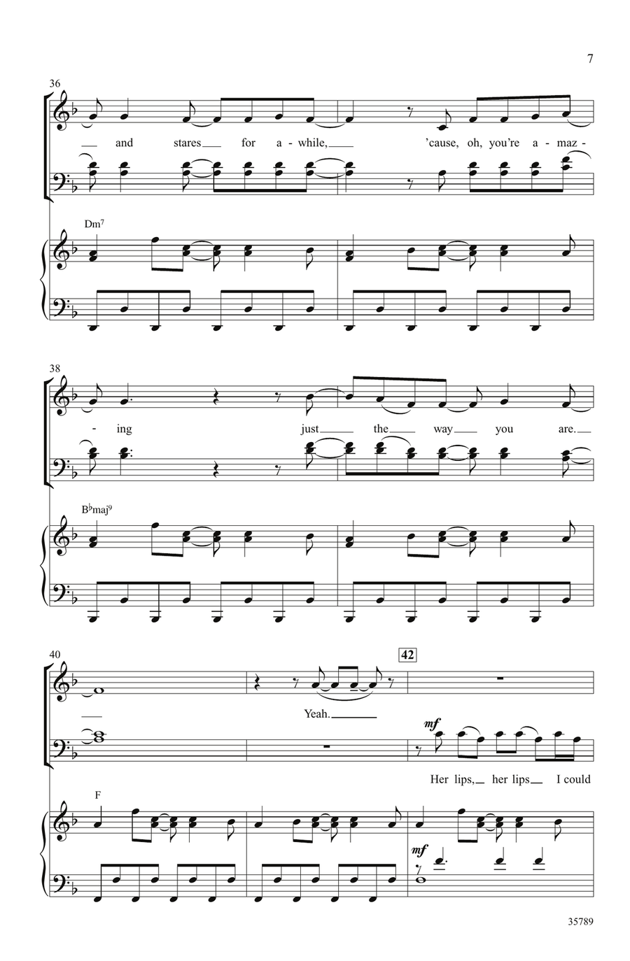 Just the Way You Are (Amazing) by Bruno Mars 4-Part - Digital Sheet Music page 6