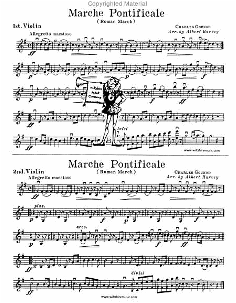 March Pontificale ( Roman March) Violin scores gallery preview page 2