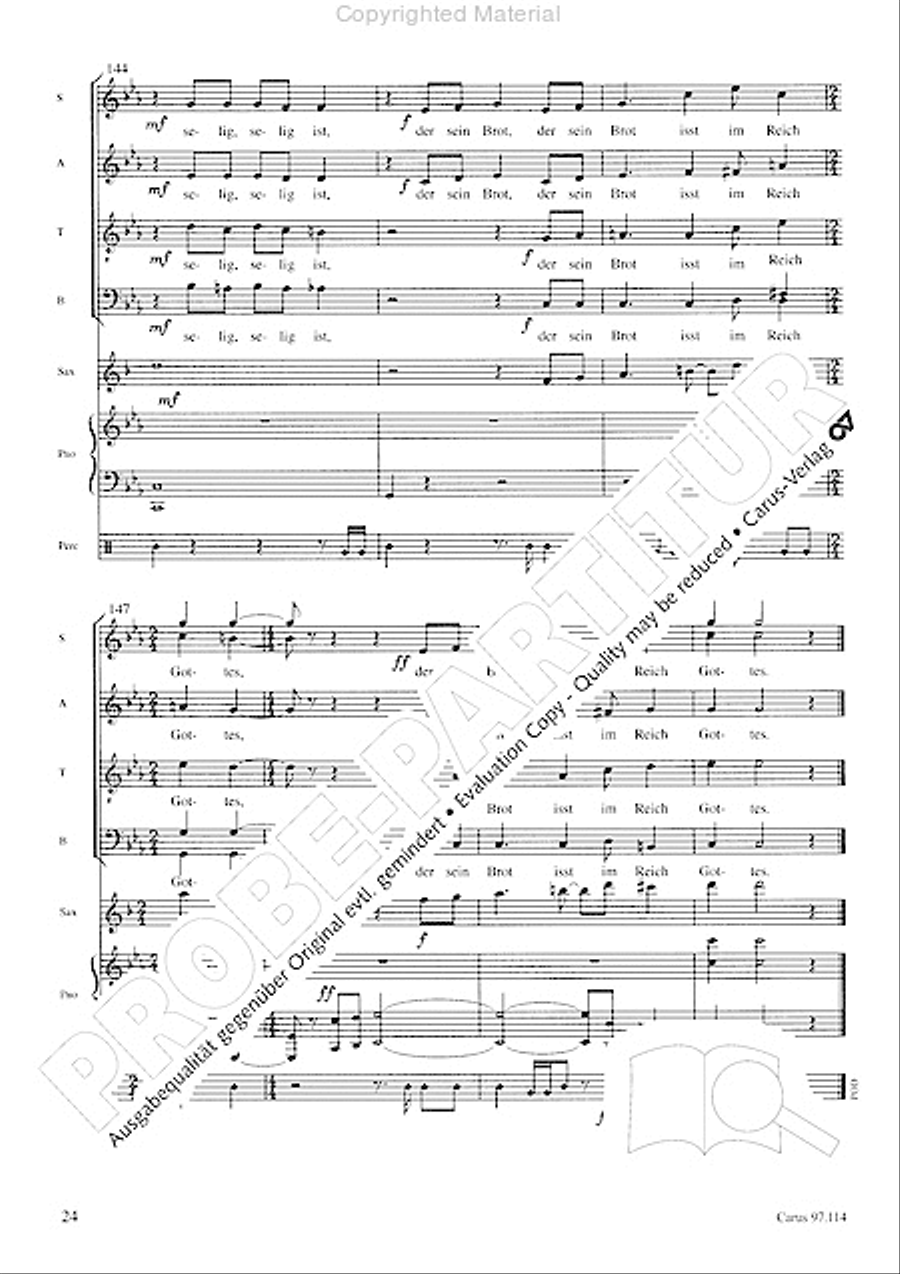 Kommt, es ist alles bereit 4-Part scores gallery preview page 25
