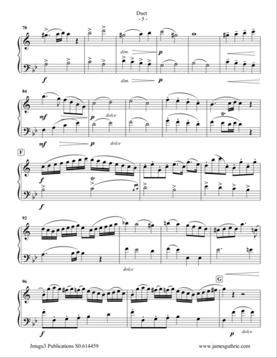 Beethoven: Duet WoO 27 No. 3 for Tenor Sax & Bassoon Woodwind Duet scores gallery preview page 5