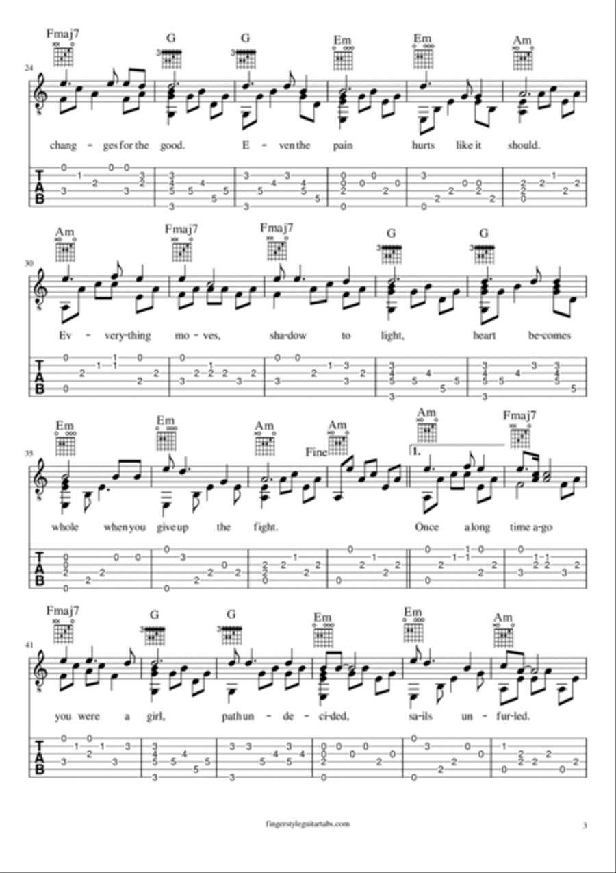 Everything Changes Electric Guitar scores gallery preview page 3