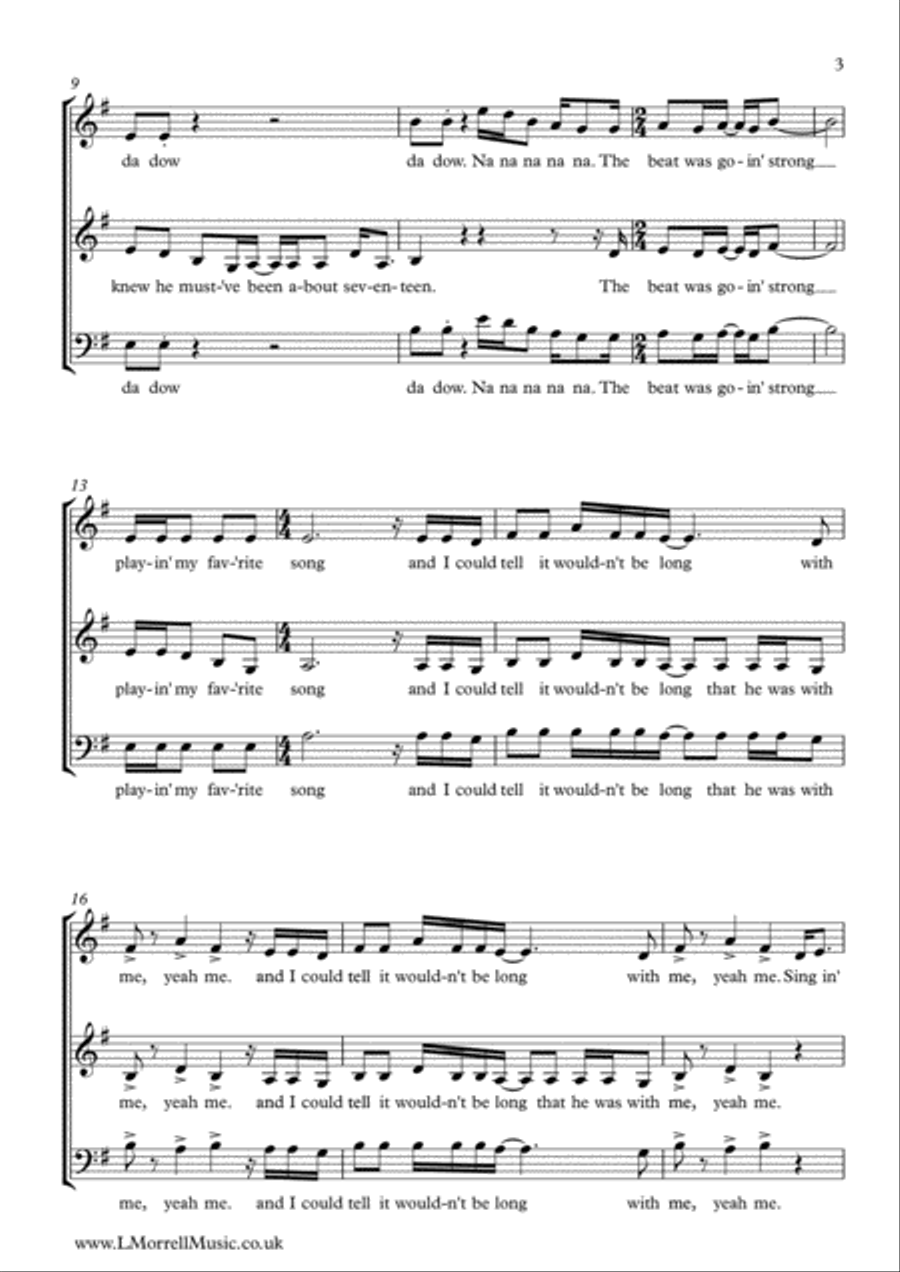 I Love Rock 'N Roll I Love Rock 'N Roll 3-Part scores gallery preview page 3