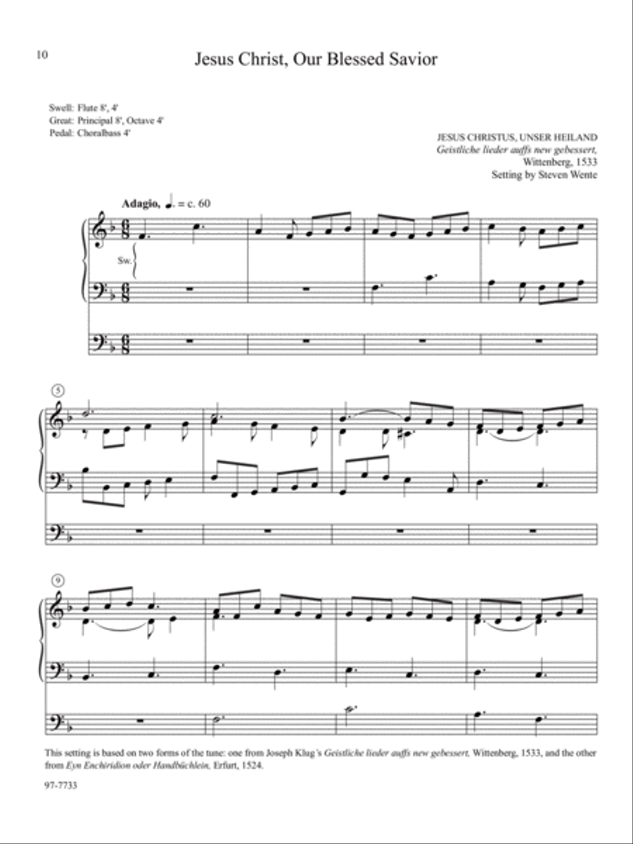 A Reformation Easter: Organ Preludes on Sixteenth-Century Hymns Organ scores gallery preview page 4