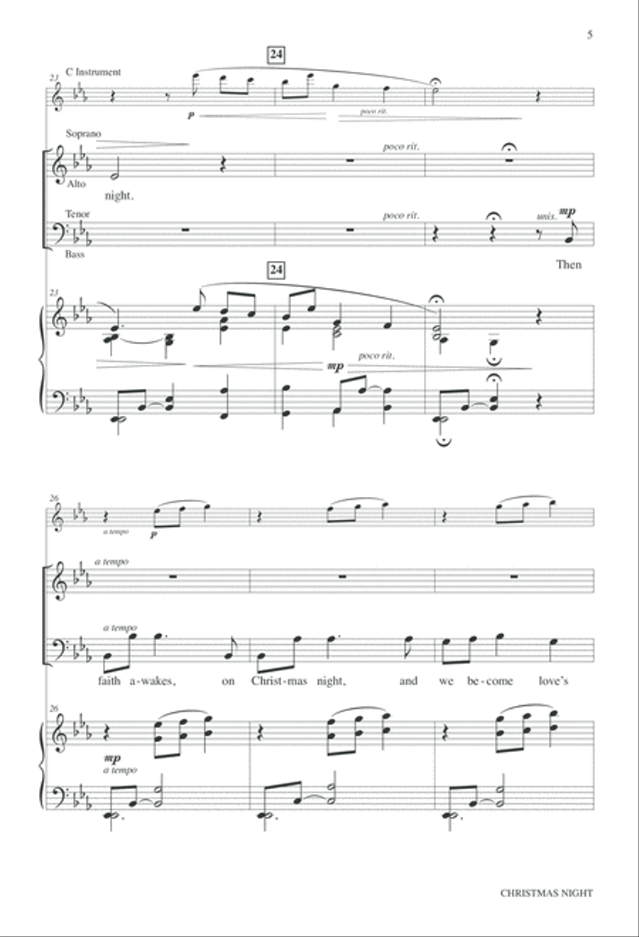 Christmas Night 4-Part scores gallery preview page 5