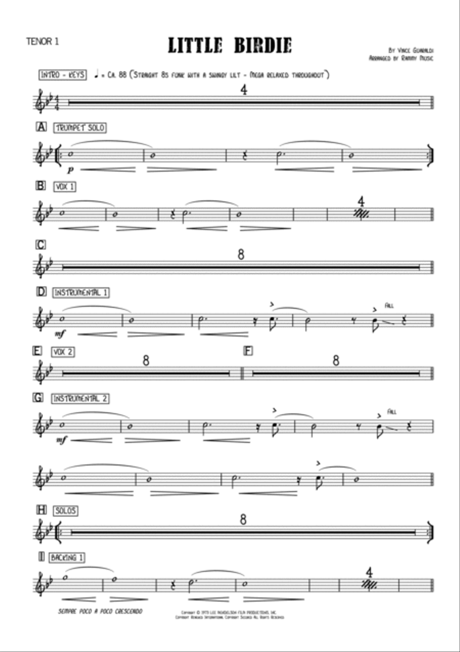 Little Birdie Jazz Ensemble scores gallery preview page 5