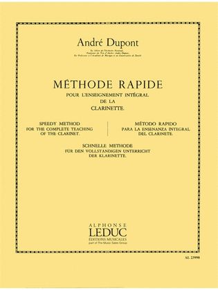 Book cover for Methode Rapide Pour L'enseignement (clarinet Solo)
