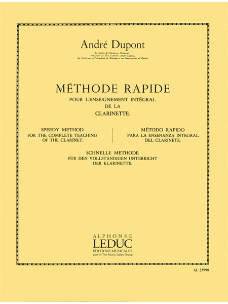 Methode Rapide Pour L'enseignement (clarinet Solo)