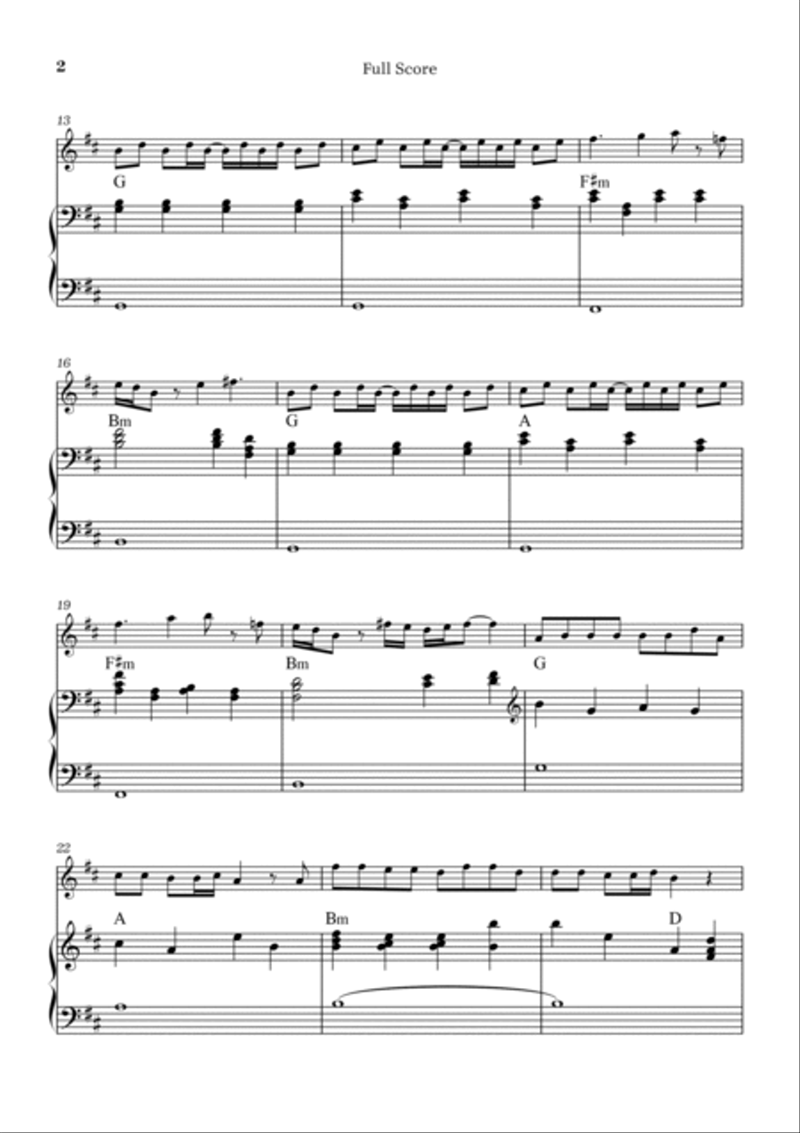 Peaches Piano scores gallery preview page 2