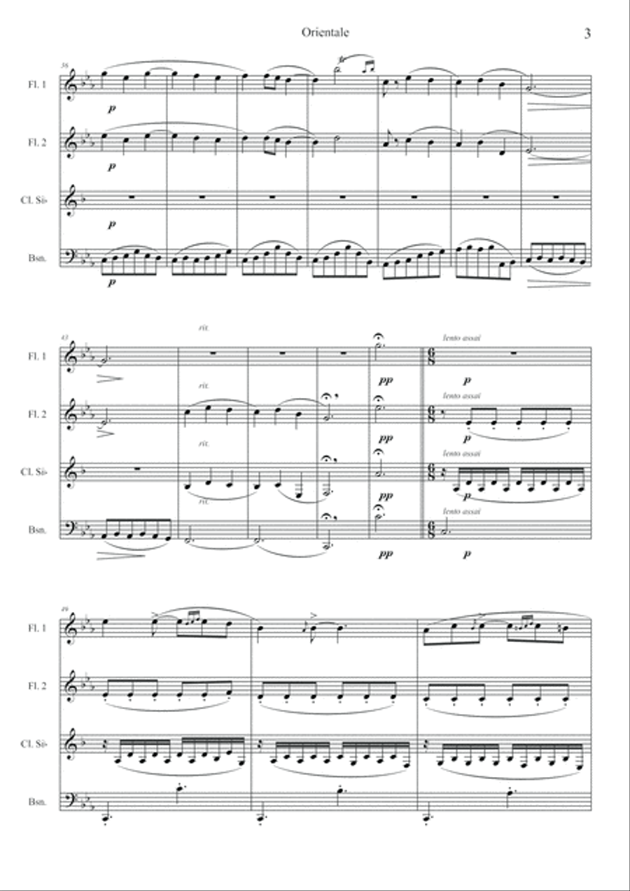 Orientale Orientale Woodwind Trio scores gallery preview page 3